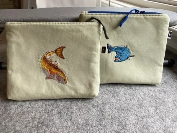 Fishing Enthusiast Embroidered Zipper Bag