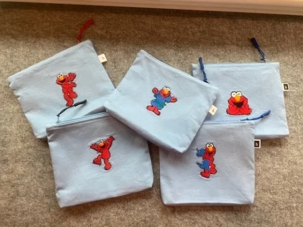 Zipper Bag with Embroidered Elmo - Image 8