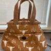 Desert Skull Carpet Bag w/ Floral  Lining Fabric