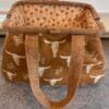 Desert Skull Carpet Bag w/ Floral  Lining Fabric - Image 2