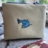 Embroidered Trout Zipper Bag